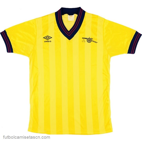 Tailandia Camiseta Arsenal 2ª Retro 1983 1984 Amarillo